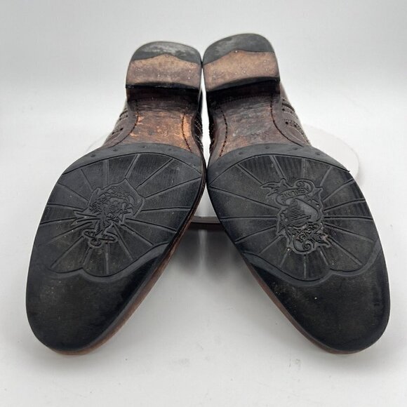 Paul Smith Men Size 7.5 Brown Leather Brogue Wingtip Lace Up Dress Shoes main image 13